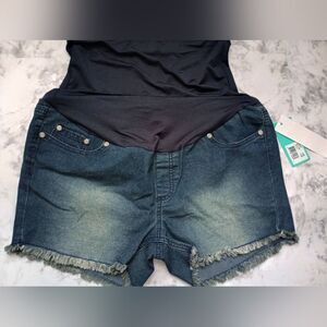 NWT Oh! Mamma Maternity Denim Shorts Size Small
